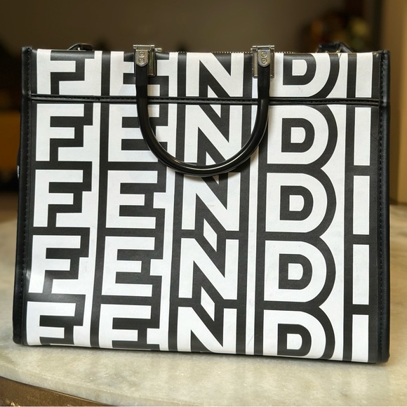 Fendi Roma Casual Style A4 2WAY Leather Logo Tote with Barcode - Picture 3 of 11